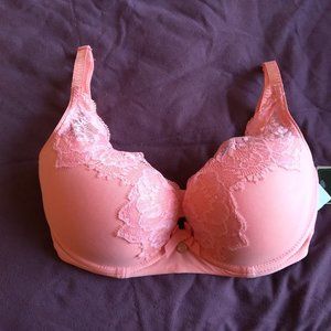 NWT Chantelle Grapefruit Lace Plunge Bra (30DDD)